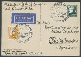 Dt. Reich 535/6 BRIEF, 1936, 50 Und 80 Pf. Flugpost Auf Reichsparteitagkarte, Drucksache Für LZ 127 Hin- Und Rückfahrt N - Autres & Non Classés