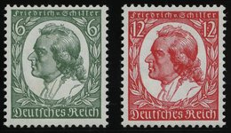 Dt. Reich 554/5 **, 1934, Schiller, Normale Zähnung, Pracht, Mi. 110.- - Sonstige & Ohne Zuordnung
