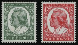 Dt. Reich 554/5 **, 1934, Schiller, Normale Zähnung, Pracht, Mi. 110.- - Andere & Zonder Classificatie