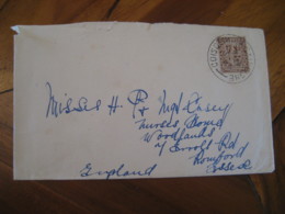 COISCEIM NAGAILLIGHE ? 1945 To Romford England Stamp On Cancel Cover EIRE IRELAND - Storia Postale