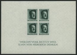 Dt. Reich Bl. 8 **, 1937, Block Hitler Ungezähnt, Pracht, Mi. 210.- - Sonstige & Ohne Zuordnung