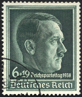 Dt. Reich 672y O, 1938, 6 Pf. Reichsparteitag, Waagerechte Gummiriffelung, Pracht, Mi. 200.- - Autres & Non Classés