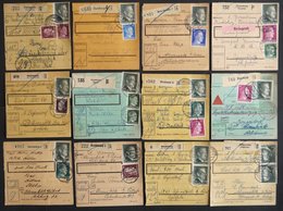 Dt. Reich 799A/B BRIEF, 1944/5, 1 M. Hitler, Beide Zähnungen, 12 Paketkarten Mit Verschiedenen Frankaturen, Feinst/Prach - Sonstige & Ohne Zuordnung