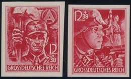 Dt. Reich 909/10U **, 1945, SA Und SS, Ungezähnt, Postfrisch Pracht, Mi. 90.- - Autres & Non Classés