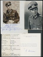 1945, Ritterkreuzträger Der Wehrmacht: Heinrich Kemler, Heinrich Püttcher Und Dr. Wilhelm Reimann, 3 Fotos Mit Unterschr - Otros & Sin Clasificación