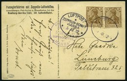 ZEPPELINPOST 6Ia BRIEF, 1912, Luftschiff Hansa, Fahrt Hamburg-Lüneburg-Hamburg Vom 5.10.1912, Mit Bord- Und Bordpoststem - Correo Aéreo & Zeppelin