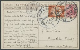 1912, 10 Pf. Flp. Am Rhein Und Main Auf Flugpostkarte (Großherzog) Mit 10 Pf. Zusatzfrankatur, Sonderstempel Darmstadt 1 - Luft- Und Zeppelinpost