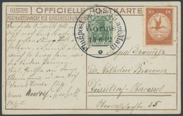 1912, 10 Pf. Flp. Am Rhein Und Main Auf Flugpostkarte (Herzogliche Kinder) Mit 5 Pf. Zusatzfrankatur, Sonderstempel Worm - Airmail & Zeppelin