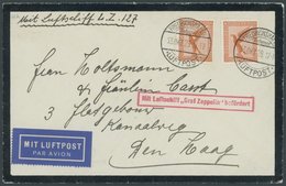 1929, Hollandfahrt, Auflieferung Friedrichshafen, Abwurf Amsterdam, Trauerbrief, In Interlaken Mit Rückseitigem Schwarze - Airmail & Zeppelin