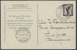 1930, Schweizfahrt, Bordpost, Abwurf St. Gallen, Prachtkarte Nach Bulgarien, R! -> Automatically Generated Translation:  - Airmail & Zeppelin