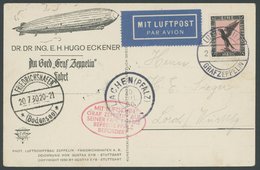 ZEPPELINPOST 75B,75D BRIEF, 1930, Pfalzfahrt, Bordpost, Postabgabe Laachen Und Rückfahrt Laachen-Friedrichshafen, Pracht - Poste Aérienne & Zeppelin