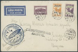 1931, Ungarnfahrt, Ungarische Post, Abwurf Debrecen, Mit Ungarischem L2 Aufgegeben (eingeworfen) In Den Briefkasten, U.a - Poste Aérienne & Zeppelin