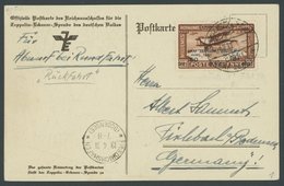 ZEPPELINPOST 105Ax BRIEF, 1931, Ägyptenfahrt, ägyptische Post, Postsonderstempel Kairo, Sondermarke Zu 50 Mm. Mit Platte - Poste Aérienne & Zeppelin