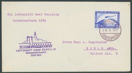 1931, Schwabenfahrt, Bordpost Nach Böblingen, Frankiert Mit 2 RM, Prachtbrief, R! -> Automatically Generated Translation - Airmail & Zeppelin