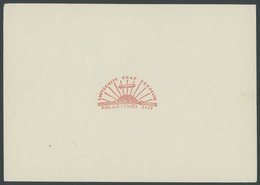 1931, Polarfahrt, Original Musterabschlag Des Sonderbestätigungsstempels In Zinnober Statt Lilarot Auf DIN-A5 Blatt, Sei - Airmail & Zeppelin