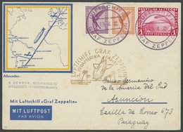 1932, 3. Südamerikafahrt, Bordpost Der Hinfahrt, Prachtkarte -> Automatically Generated Translation: 1932, "3. South Ame - Airmail & Zeppelin