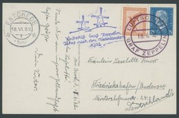 ZEPPELINPOST 164Ab BRIEF, 1932, Fahrt In Die Niederlande, Abgabe Enschede, Bordpost, Karte Feinst - Luft- Und Zeppelinpost