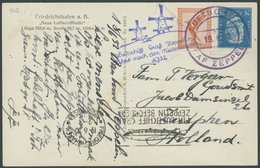 1932, Fahrt In Die Niederlande, Bordpost Der Rückfahrt, Abgabe Friedrichshafen, Prachtkarte -> Automatically Generated T - Luft- Und Zeppelinpost