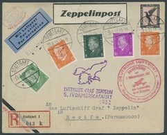 1932, 5. Südamerikafahrt, Anschlussflug Ab Stuttgart, Einschreibbrief, Pracht -> Automatically Generated Translation: 19 - Airmail & Zeppelin