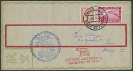 1933, Italienfahrt, Bordpost Der Rückfahrt, Mit Deutschem Und Italienischem Sonderbestätigungsstempel, Ungewöhnliche Ste - Airmail & Zeppelin