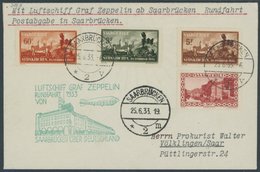 1933, Saargebietsfahrt, Saargebiets-Post, Rundfahrt, Prachtbrief -> Automatically Generated Translation: 1933, "Saar Reg - Airmail & Zeppelin