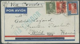 1934, 2. Südamerikafahrt, Argent. Post, Grüner L1 VIA CONDOR, Brief Nach Paris, Feinst -> Automatically Generated Transl - Airmail & Zeppelin