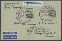 ZEPPELINPOST 380D BRIEF, 1937, 2. Südamerikafahrt, Bordpost Von Der Rückfahrt, Prachtbrief - Airmail & Zeppelin