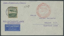 1936, 1. Nordamerikafahrt, Auflieferung Frankfurt (c), Prachtbrief Nach Mexico! -> Automatically Generated Translation:  - Airmail & Zeppelin