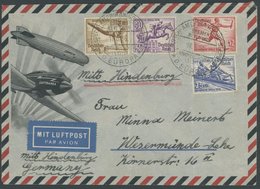 ZEPPELINPOST 410B BRIEF, 1936, 2. Nordamerikafahrt, Frankiert U.a. Mit Mi.Nr. 616, Brief Stärkere Bedarfsmängel - Airmail & Zeppelin