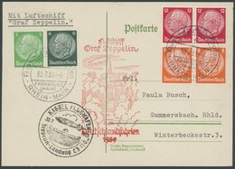 ZEPPELINPOST 460 BRIEF, 1939, Fahrt Nach Kassel, U.a. Frankiert Mit 2x S 199 Und Zusätzlichem Sonderstempel KASSEL FLUGH - Luft- Und Zeppelinpost