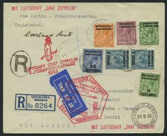 ZULEITUNGSPOST 226B BRIEF, Britische Post In Marokko (Französische Zone): 1933, 5. Südamerikafahrt, Anschlußflug Ab Berl - Posta Aerea & Zeppelin