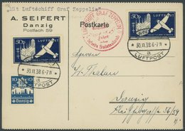 Danzig: 1938, Sudetenlandfahrt, Prachtkarte -> Automatically Generated Translation: Gdansk: 1938, "Sudetenland Travel",  - Correo Aéreo & Zeppelin