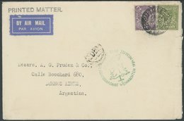 Großbritannien: 1934, Weihnachtsfahrt, Drucksachenbrief Ab London über Berlin Mit Bestätigungsstempel D, Rechter Rand St - Correo Aéreo & Zeppelin