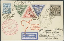 ZULEITUNGSPOST 157B BRIEF, Lettland: 1932, 4. Südamerikafahrt, Anschlussflug Ab Berlin, Sieger Unbekannt!, Prachtkarte,  - Airmail & Zeppelin