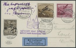 Liechtenstein: 1931, Ostseejahr-Rundfahrt, Abgabe Berlin, Frankiert U.a. Mit Mi.Nr. 113, Prachtkarte -> Automatically Ge - Poste Aérienne & Zeppelin