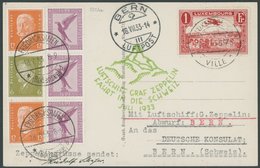 Luxemburg, 1933, Schweizfahrt, Mit Deutscher Zusatzfrankatur, Prachtkarte -> Automatically Generated Translation: Luxemb - Airmail & Zeppelin