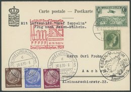 Luxemburg: 1939, Fahrt Nach Essen, Mit Deutscher Zusatzfrankatur, Sieger Unbekannt! -> Automatically Generated Translati - Luft- Und Zeppelinpost