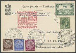 Luxemburg: 1939, Fahrt Nach Essen, Mit Deutscher Zusatzfrankatur, Sieger Unbekannt! -> Automatically Generated Translati - Airmail & Zeppelin