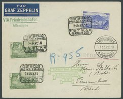 Marokko Spanisches Protektorat: 1933, 2. Südamerikafahrt, Einschreibbrief, Pracht -> Automatically Generated Translation - Airmail & Zeppelin