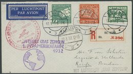 Niederlande: 1932, 1. Südamerikafahrt, Anschlußflug Ab Berlin, Einschreibbrief, Pracht -> Automatically Generated Transl - Correo Aéreo & Zeppelin