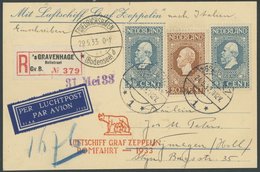 Niederlande: 1933, Italienfahrt, Postabgabe Rom, Einschreibkarte, Pracht -> Automatically Generated Translation: Netherl - Correo Aéreo & Zeppelin