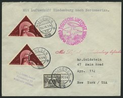 ZULEITUNGSPOST 437 BRIEF, Niederlande: 1936, 8. Nordamerikafahrt, Prachtbrief - Airmail & Zeppelin