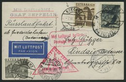 ZULEITUNGSPOST 84 BRIEF, Österreich: 1930, Rußlandfahrt, Prachtkarte - Poste Aérienne & Zeppelin