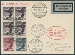 Österreich: 1931, Zürichfahrt, Nach Zürich Und Weiter Nach Bern, Mit Allen Stempeln, Prachtkarte, Nur 87 Belege Beförder - Poste Aérienne & Zeppelin