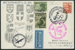 ZULEITUNGSPOST 427 BRIEF, Österreich: 1936, Olympiafahrt, Sonderkarte Olympischer Fackellauf In Österreich Weihestunde W - Poste Aérienne & Zeppelin