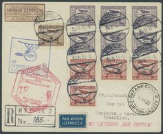 Polen: 1933, 3. Südamerikafahrt, Anschlussflug Ab Berlin, Einschreibbrief Aus Rybnik, Pracht, Sieger Unbekannt! -> Autom - Airmail & Zeppelin