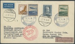 Polen: 1936, 1. Südamerikafahrt, Bordpost, Aufgabe RYBNIK, Mit Deutscher Zusatzfrankatur, Prachtbrief, Sieger Unbekannt! - Airmail & Zeppelin