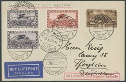 Saargebiet: 1929, Fahrt Im Bodenseegebiet, Abwurf St. Gallen, Mit Stempelfehler FRIEDRICHSHAFEN 15. OKT 29, Handschriftl - Airmail & Zeppelin