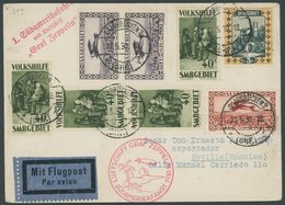 Saargebiet: 1930, Südamerikafahrt, Bis Sevilla, Prachtkarte -> Automatically Generated Translation: Saar Region: 1930, " - Airmail & Zeppelin
