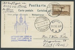 ZULEITUNGSPOST 169Ba BRIEF, Saargebiet: 1932, LUPOSTA-Fahrt, Abwurf Rønne, Frankiert Mit Mi.Nr. 159, Prachtkarte - Airmail & Zeppelin